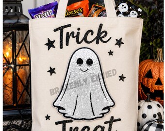 Halloween Patch Ghost Boo Sequins Patch