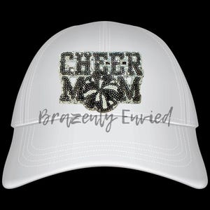 Cheer Mom Sequin Patch: Iron On Applique (4" Wide)