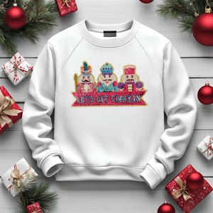 Nutcracker Patch | Sequins Nutcracker Patch Gold Backing | Iron On Patch | Great Christmas Patch For Christmas Sweatshirts
