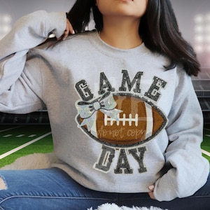 Game Day Chenille and Sequins Football Patch