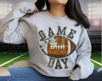 Game Day Chenille and Sequins Football Patch