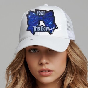 Cheer Patch Sequins Iron On Applique Small Hat Patch Fear the Bow