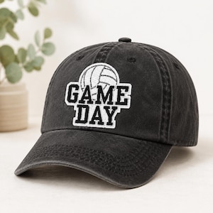 Game Day Volleyball Patch, Volleyball Hat Patch, embroidered Sports Patch, Volleyball Mom Patch, Iron On Patch for Hat, Bag, Jacket