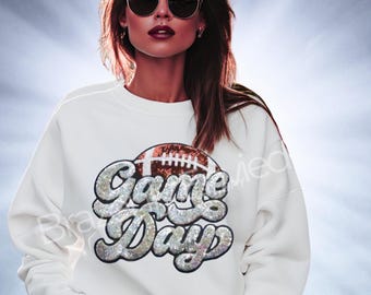 Football Patch | Sequins Game Day Patch Iron On Applique