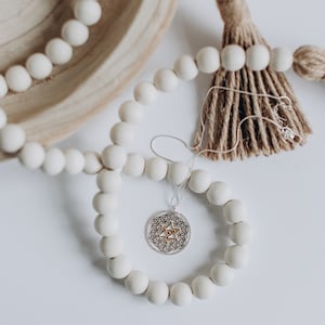 Flower of Life with Merkaba Pendant. Sacred Geometry Jewelry. Sterling Silver 925. Spiritual Gift for Her or Him. Minimalist Silver Pendant