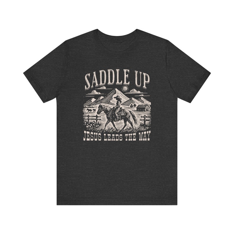 Western Christian Graphic Tee: Cowgirl Jesus Lover Gift image 4