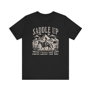 Western Christian Graphic Tee: Cowgirl Jesus Lover Gift image 3