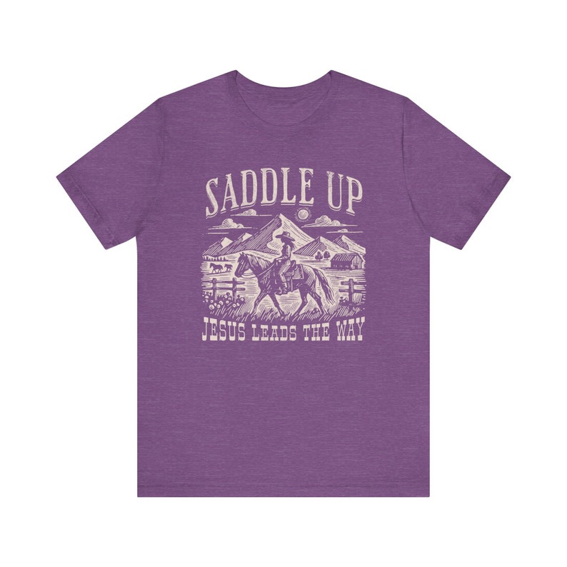 Western Christian Graphic Tee: Cowgirl Jesus Lover Gift image 6