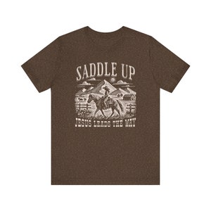 Western Christian Graphic Tee: Cowgirl Jesus Lover Gift image 5
