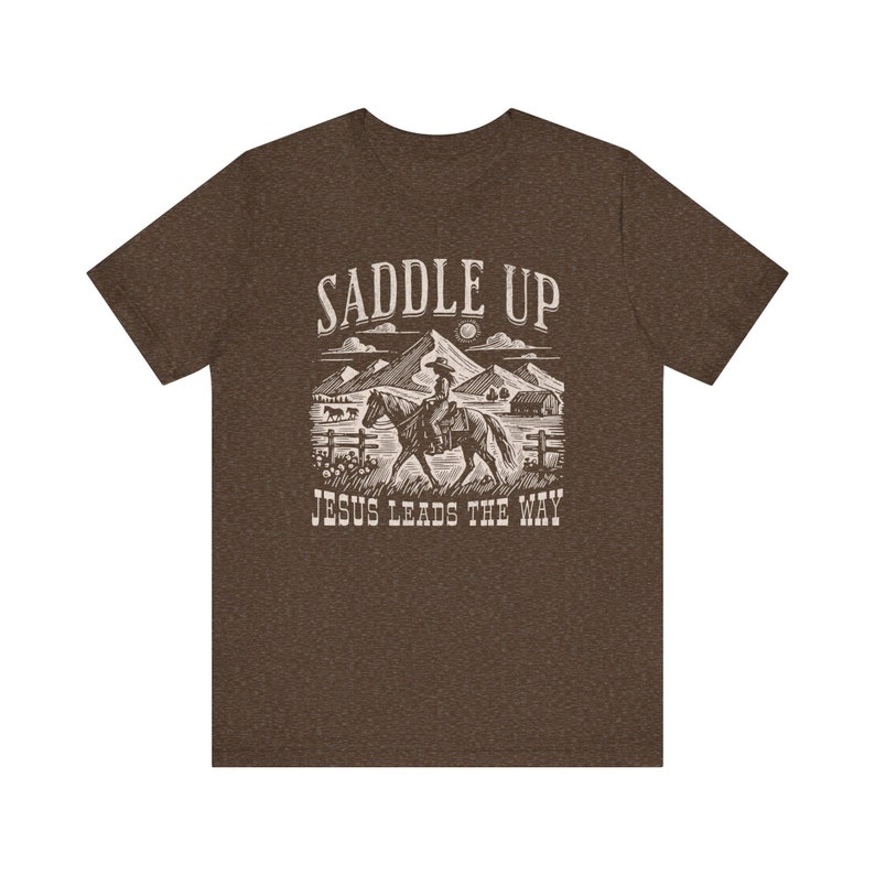 Western Christian Graphic Tee: Cowgirl Jesus Lover Gift image 5