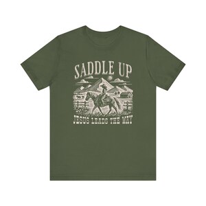 Western Christian Graphic Tee: Cowgirl Jesus Lover Gift image 2