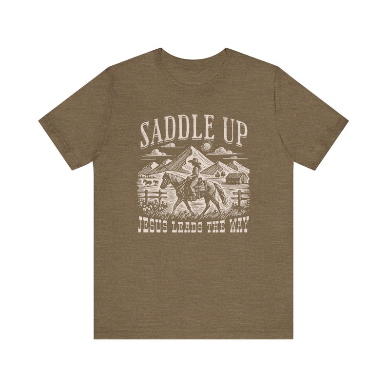 Western Christian Graphic Tee: Cowgirl Jesus Lover Gift image 7