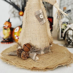 Rustic Scarecrow Hat, Fall decor, Autumn Decor, Halloween Decor, Primitive Fall Decor, Burlap Fall Decor, Scarecrow Decor