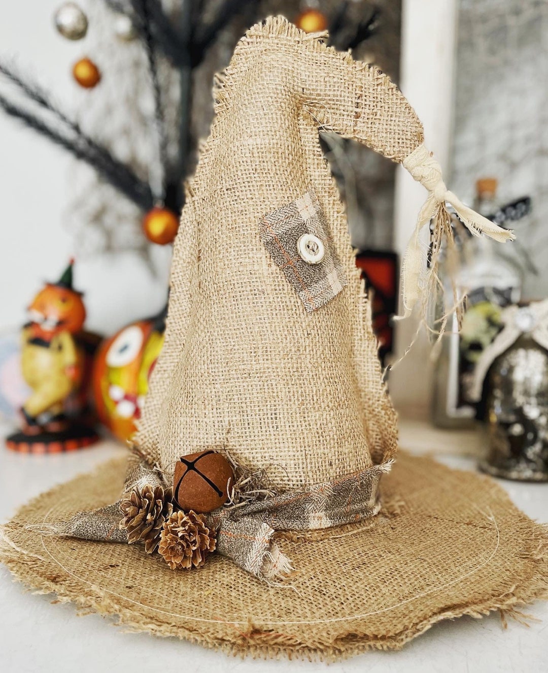 Rustic Scarecrow Hat, Fall Decor, Autumn Decor, Halloween Decor ...