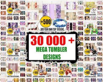 30,000+ Mega Tumbler Wrap Designs Bundle (Digital Download)