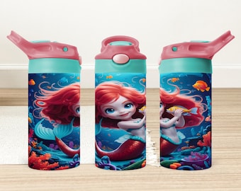 Vaso infantil con diseño de sirena (descarga digital)