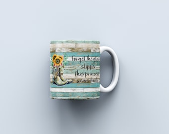 Diseño PNG para taza con botas de chica campestre, diseño de vaquera estilo western para café (descarga digital)