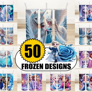 50+ Frozen 20 oz Tumbler Wrap Bundle, Princess 20oz Skinny Tumbler Wrap, Kids Cartoon Tumbler Wrap Png, Anna Tumbler Wrap, Elsa Tumbler Wrap