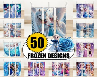 50+ Frozen Tumbler Wrap Designs: Anna & Elsa (Digital Download)