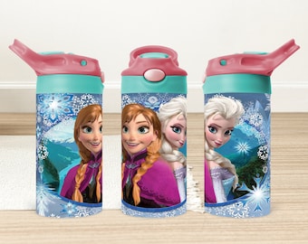 Frozen Sippy Cup Tumbler Wrap: 12oz Kids Water Bottle (PNG Digital Download)