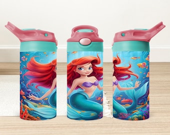 Envoltorio para vaso de 355 ml de Princesa Sirena: Diseño para niños (Descarga digital)