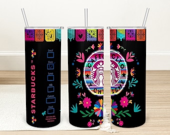 Cafecito y Chisme Tumbler Wrap: Diseño de sublimación de vaso delgado de 20 oz (Descarga digital)