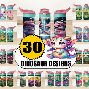 Dinosaur 12oz Tumbler Wrap, Dinosaur Kids 12oz Kids Flip Top Sippy Cup Bundle, Dinosaur 12 oz Sippy Cup Tumbler Wrap, Digital Download