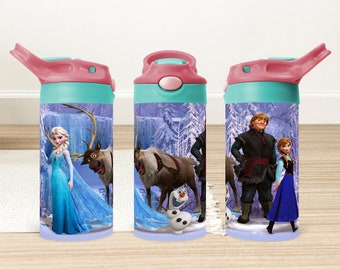 Frozen Kids Sippy Cup 12oz Tumbler Wrap PNG (Digital Download)