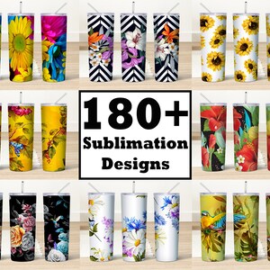 180+ Seamless Flower Tumbler Wrap Bundle, Tropical Hibiscus Hawaiian Tumbler 20oz Skinny Sublimation PNG, Floral Designs PNG, Digital File