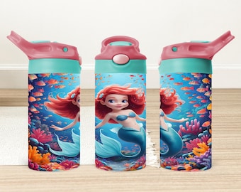 Vaso con tapa de sirena para niños de 355 ml (descarga digital)