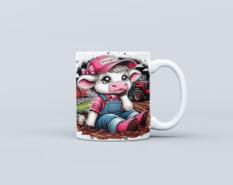 Diseño de taza de sublimación de vaca bebé de las Tierras Altas (descarga digital)