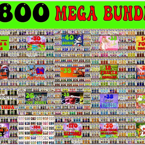 Mega Bundle Cartoons 12oz Sippy cup Tumbler Png, Kids Cartoons 12oz Tumbler Wrap, Kids Tumbler Bundle Sublimation Designs Digital Download
