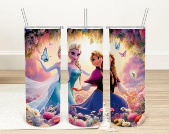 Envoltorio para vaso de Princesa Frozen: Diseño infantil de dibujos animados (Descarga digital)