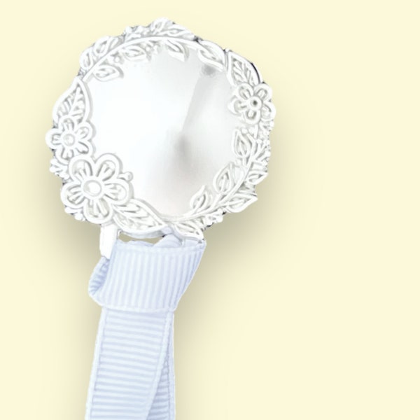 Silver Pacifier Clip "LILIBET" The Royal Collection! Engravable Binky Dummy Clip, Personalizable Heirloom Christening Baptism Baby Gift