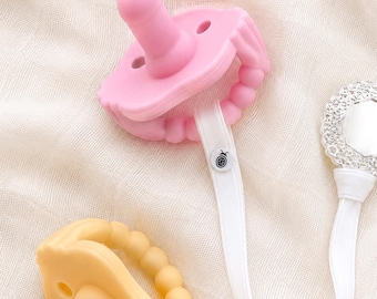 Bappies™ Pacifier Set (Petal Pink + Apricot) — Modern Silicone Baby Pacifiers — 2-Pack with Reusable Storage + Travel Case — Baby Gift