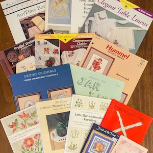 Vintage Cross Stitch & Needlepoint Pattern Bundle | 1970s 1980s 1990s Pattern Collection | Home Decor | Craft Supplies | Kitchen Decor