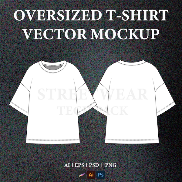 Oversized T Shirt Clothing Vector Etsy