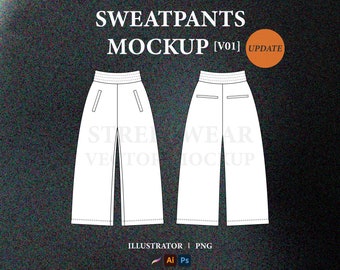 Sweatpants Mockup Vector: Streetwear Tech Pack (AI & PNG)