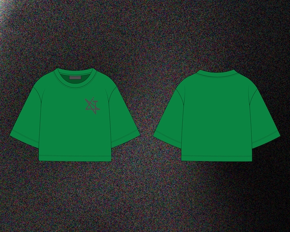 Crew Neck T shirt Vector Mockup Cropped Crew Neck Mockup Streetwear T shirt Tech Pack Clothing Brand Fashion Technical Drawing Illustrator