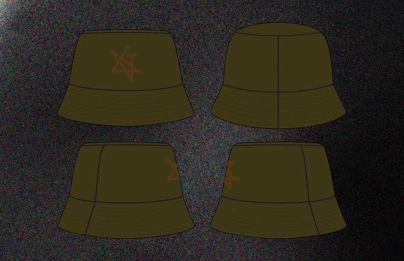 Bucket Hat Mockup Vector Template: Streetwear Tech Pack (AI, PNG) - Etsy