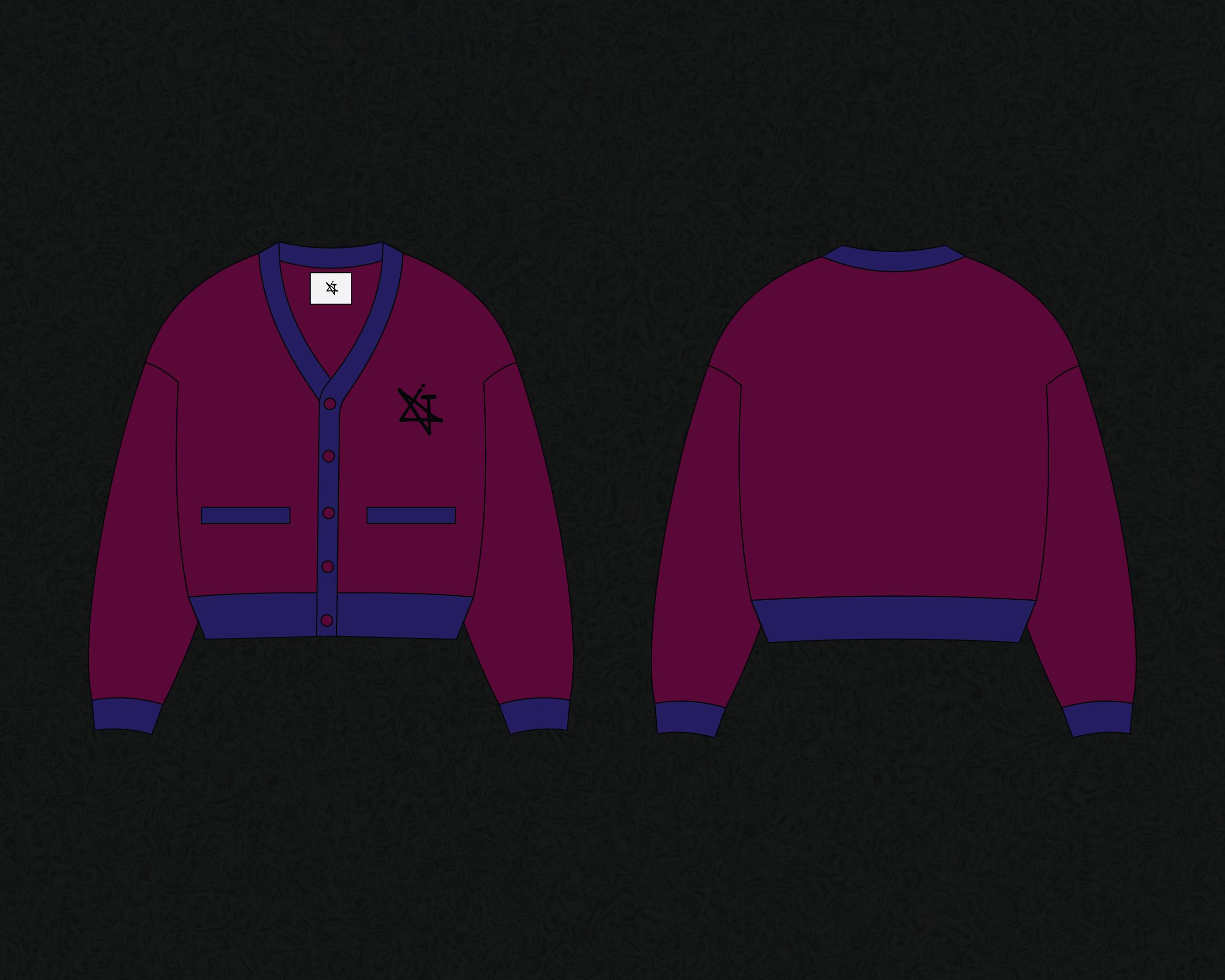 Cardigan Vector Mockup Streetwear Cardigan Tech Pack