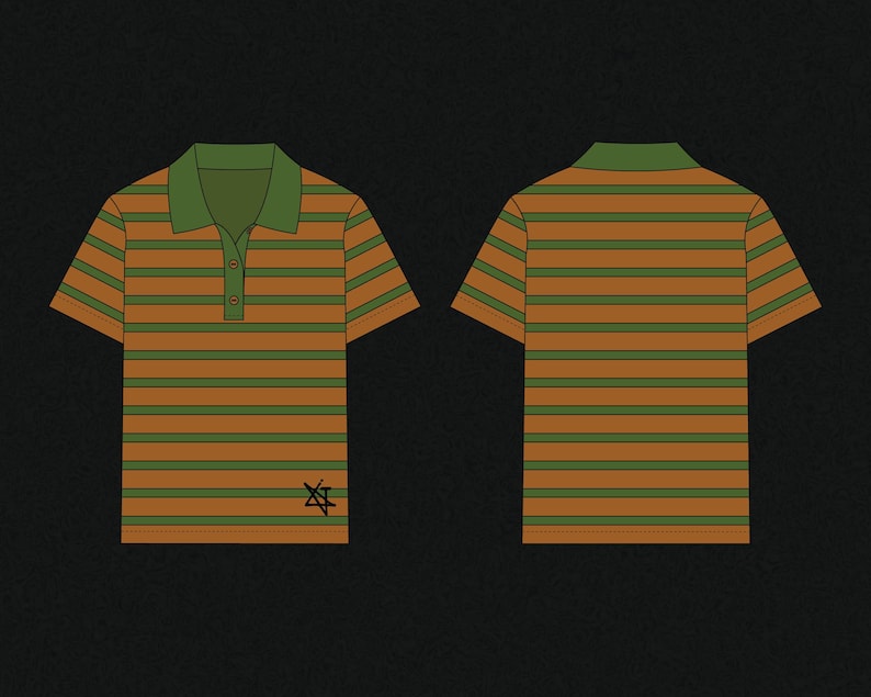 Polo Shirt Mockup Pack Streetwear Tech Pack Polo Shirt Vector Mockup Template Striped Polo Shirt Tech Pack Template Clothing Brand