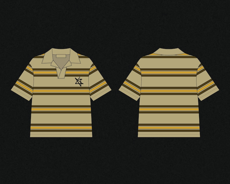 Polo Shirt Mockup Pack Streetwear Tech Pack Polo Shirt Vector Mockup Template Striped Polo Shirt Tech Pack Template Clothing Brand
