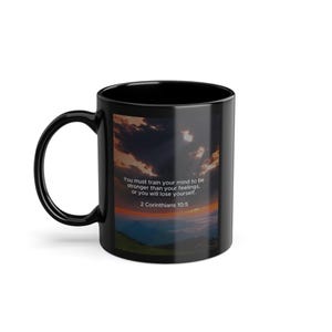 Bible Verse 11 oz black coffee mug