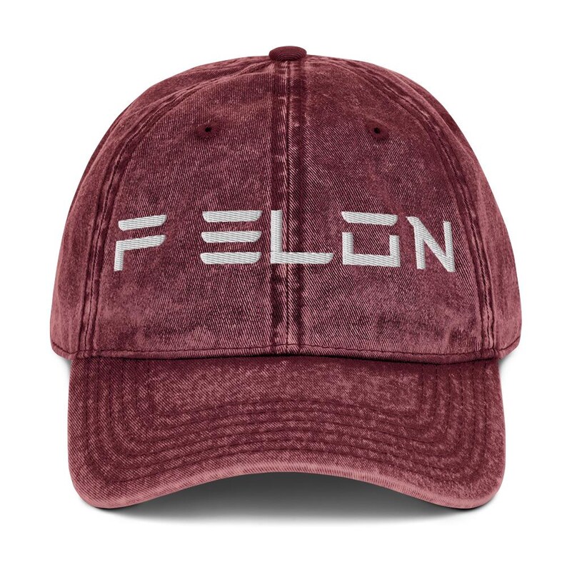 F ELON Vintage Dad Hat – Embroidered Tech Parody Cap, Anti Musk Hat, Political Satire Twill Cap, Adjustable Washed Cotton Hat