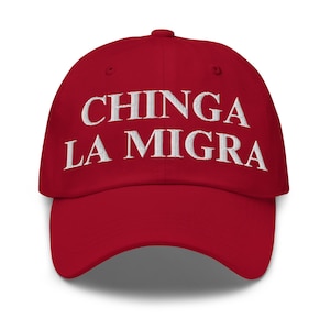 Chinga La Migra Hat – Embroidered Anti-ICE Dad Hat, Bold Latinx Protest Cap, Streetwear Statement, Adjustable Cotton Twill Hat