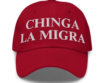 Gorra Chinga La Migra: Gorra bordada anti-ICE, gorra de protesta latina audaz, estilo urbano, gorra ajustable de sarga de algodón.