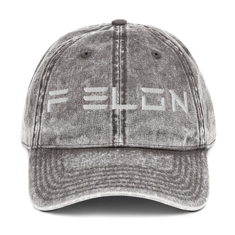 F ELON Vintage Dad Hat – Embroidered Tech Parody Cap, Anti Musk Hat, Political Satire Twill Cap, Adjustable Washed Cotton Hat