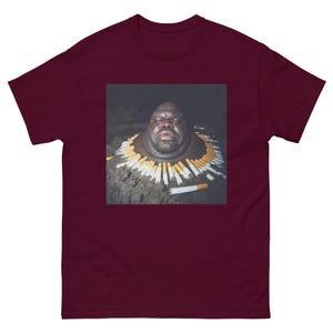 Gumbo Slice Funny Meme T-Shirt | Black Guy in Swamp Surrounded by Cigarettes | Viral Humor Tee | Unique Meme Merch