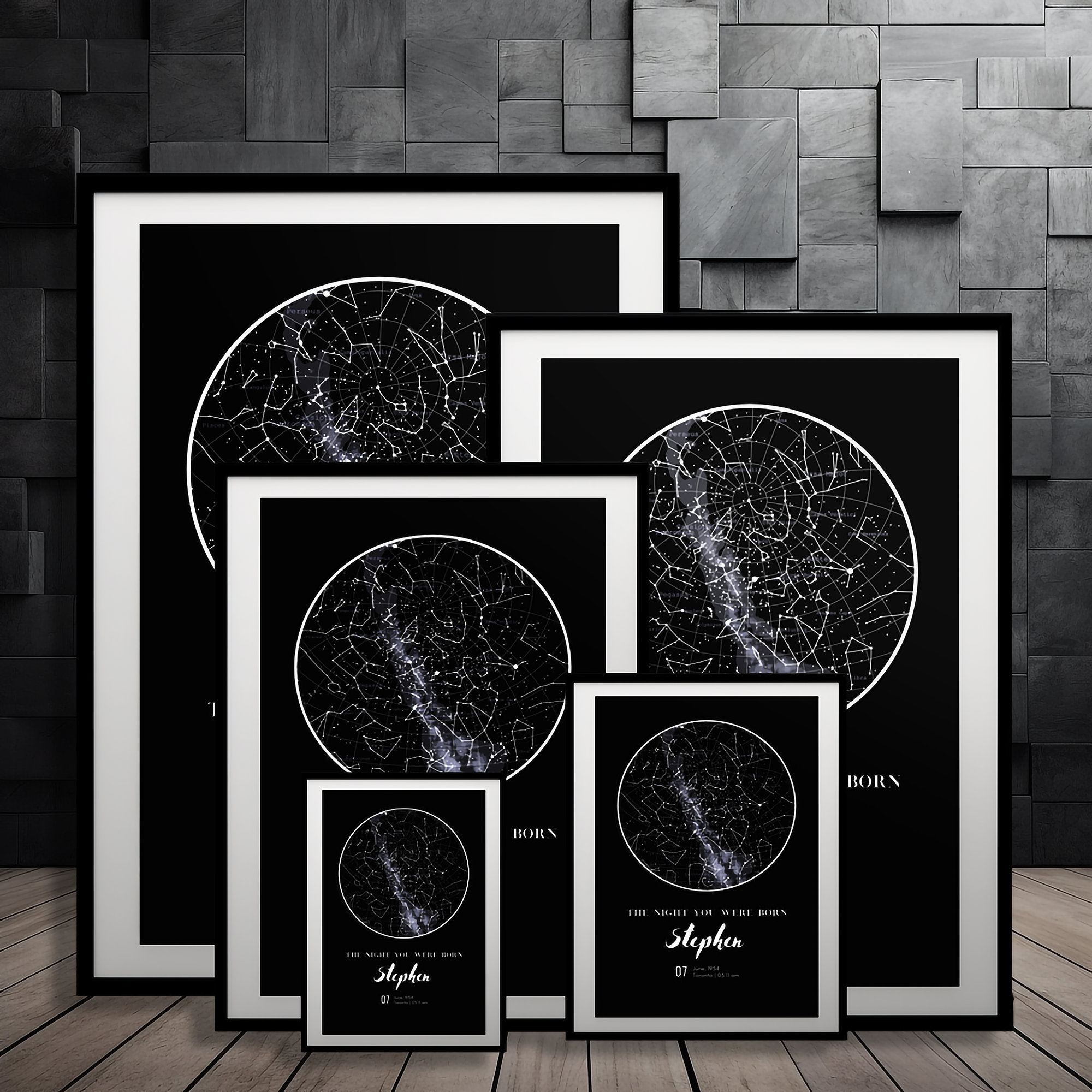 Custom Star Map by Date Birth Chart Art the Night You Were - Etsy